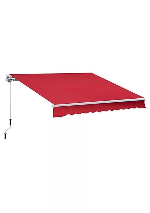 商品belk|12 X 10 Manual Retractable Awning Outdoor Sunshade Shelter For Patio Balcony Yard With Adjustable And Versatile Design Wine Red,价格¥2232,第1张图片