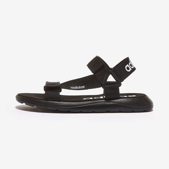 商品Adidas|【韩国直邮|包邮包税】阿迪达斯COMFORT SANDAL  凉鞋 沙滩鞋 运动凉鞋 拖鞋  EG6514 CBLACK/CBLACK/FTWWHT,价格¥207,第1张图片