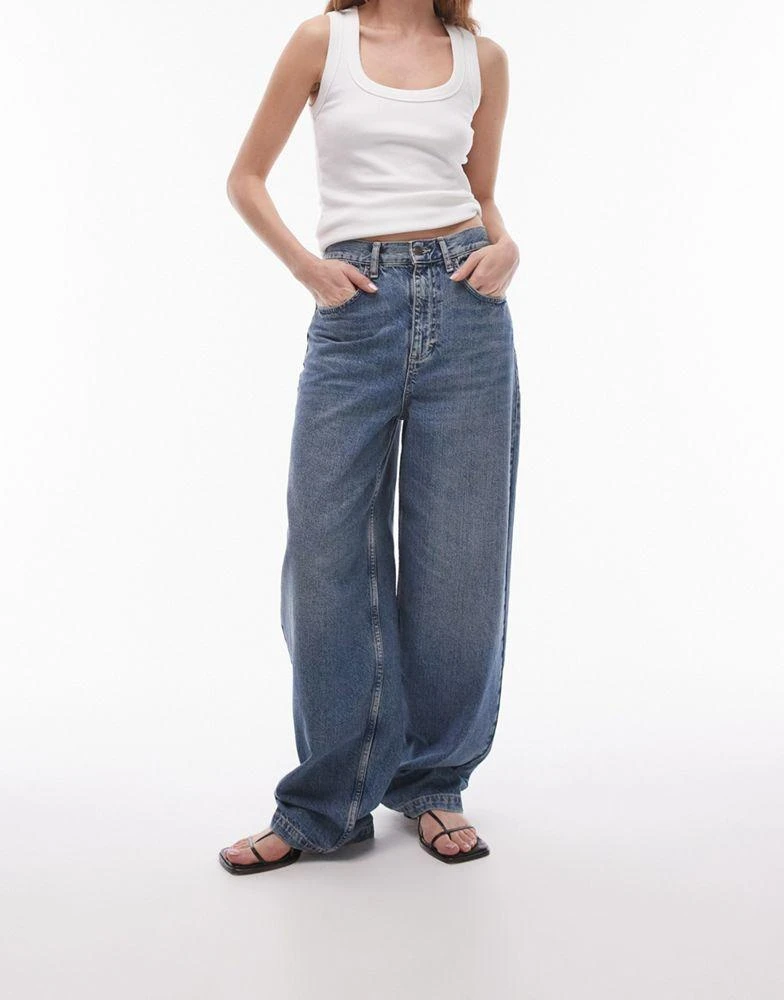 商品Topshop|Topshop high rise Baggy jeans in Authentic Blue,价格¥274,第1张图片