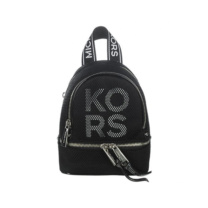 商品[国内直发] Michael Kors|Michael Kors 迈克高仕 女士黑色字母图案背包 30S9SEZB1U-BLACKWHITE,价格¥917,第1张图片