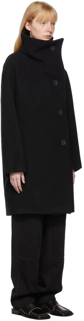 商品Acne Studios|Black Funnel Neck Coat,价格¥4966,第2张图片详细描述