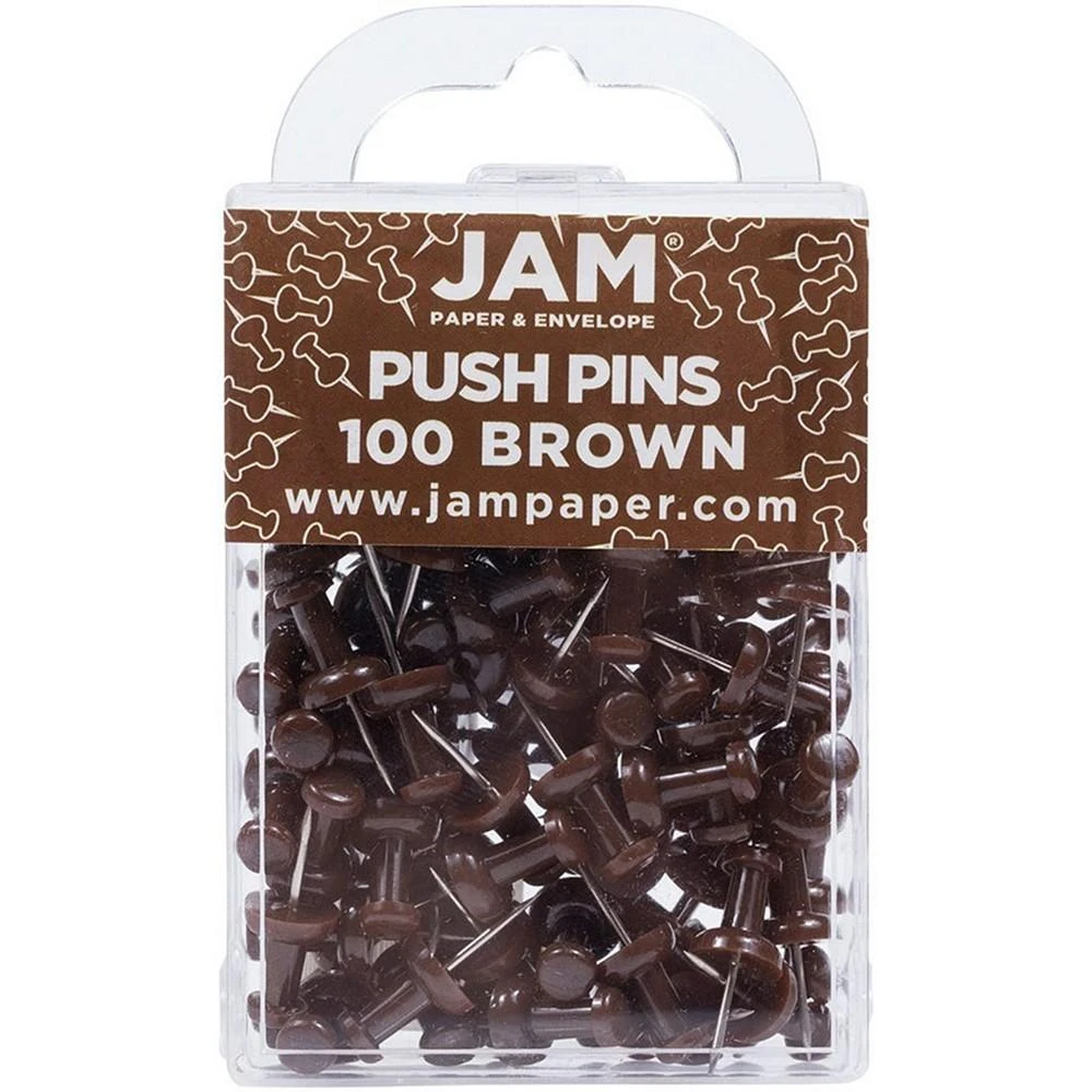 商品JAM Paper|Colorful Push Pins - Pushpins - 100 Per Pack,价格¥83,第1张图片