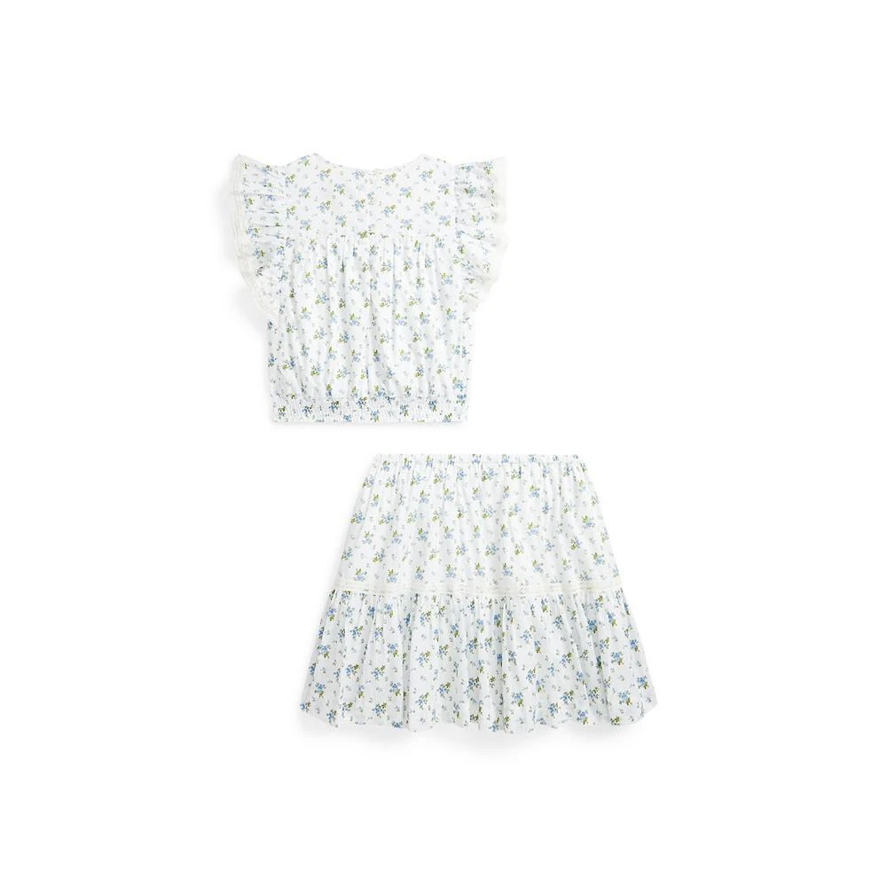 商品Ralph Lauren|Big Girls Floral Print Batiste Top and Skirt Set,价格¥736,第3张图片详细描述