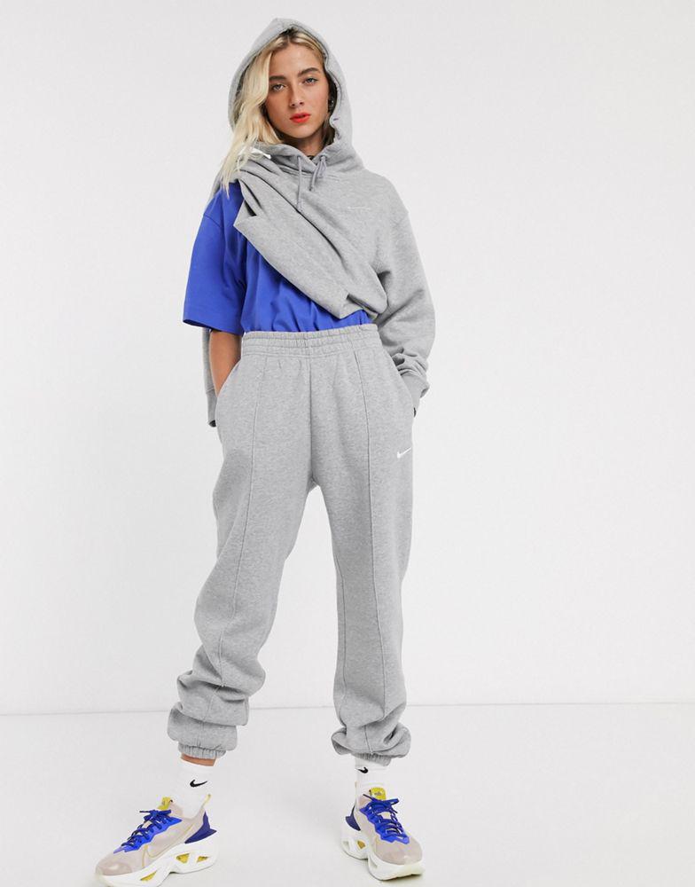 Nike mini Swoosh oversized joggers in grey商品第1张图片规格展示