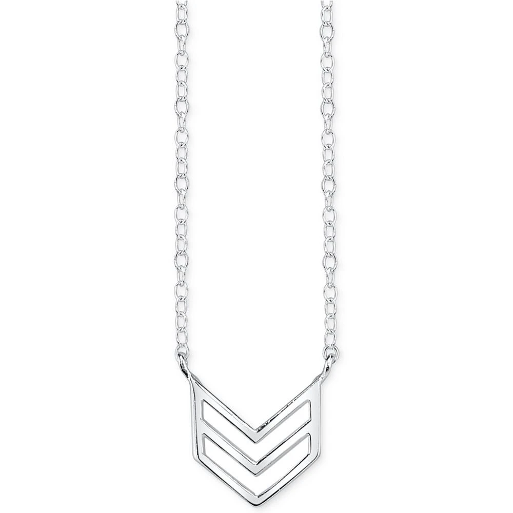 商品Unwritten|Chevron Stationary Pendant Necklace in Sterling Silver,价格¥94,第1张图片