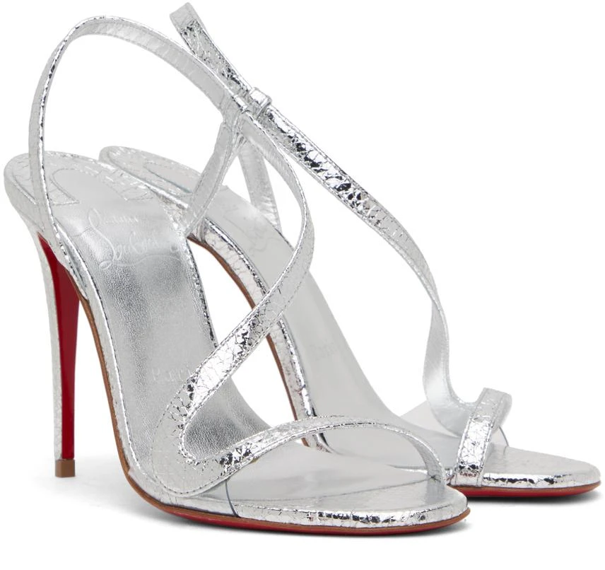 商品Christian Louboutin|Silver Rosalie Heeled Sandals,价格¥6955,第4张图片详细描述