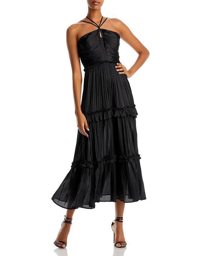 商品AQUA|Strappy Ruched Midi Dress - 100% Exclusive,价格¥636,第1张图片