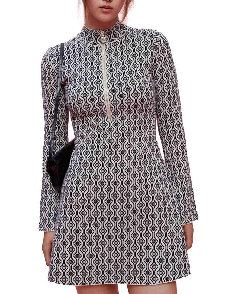 商品Maje|Roy Patterned Fitted Dress,价格¥2891,第1张图片