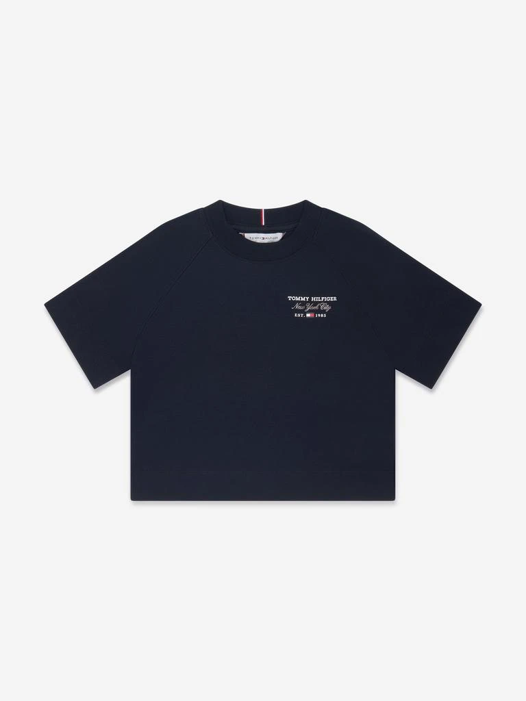 商品Tommy Hilfiger|Tommy Hilfiger Girls Tommy Script T-Shirt in Navy,价格¥158,第1张图片