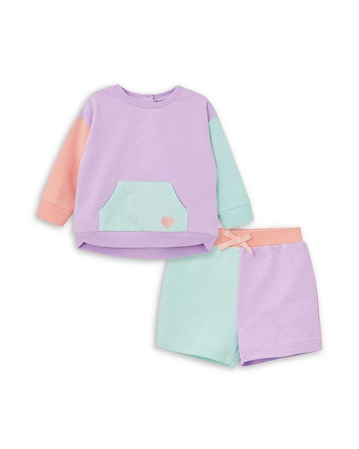 商品Little Me|Girls' 2-Pc. Color Blocked Top & Shorts - Baby,价格¥114,第1张图片
