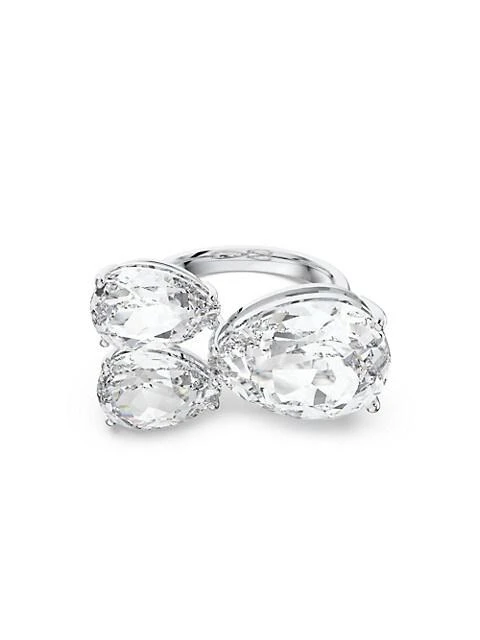 商品Swarovski|Millenia Rhodium-Plated & Swarovski Crystal Cocktail Ring,价格¥856,第1张图片