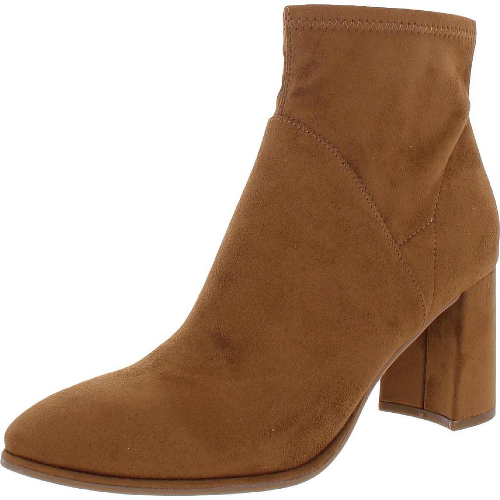 Marc Fisher Womens Dyvine  Faux Suede Covered Heel Ankle Boots商品第2张图片规格展示