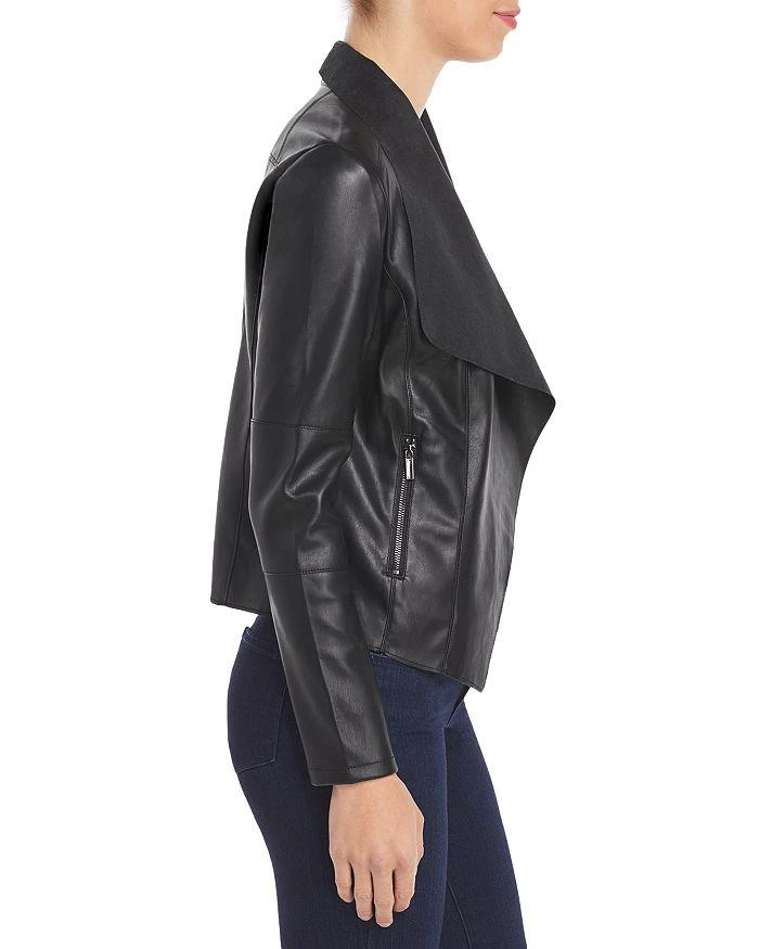 Draped Faux Leather Jacket 商品