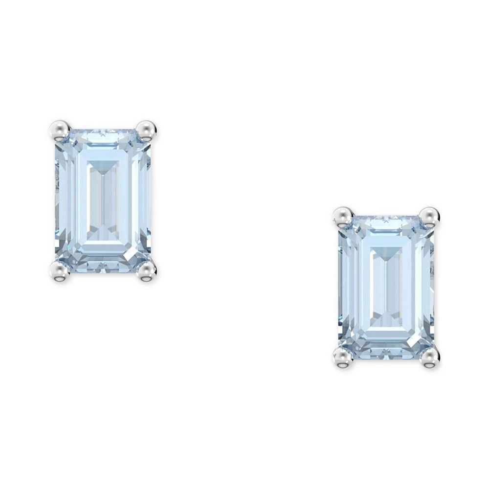 商品Swarovski|Silver-Tone Color Cushion-Cut Crystal Stud Earrings,价格¥573,第1张图片