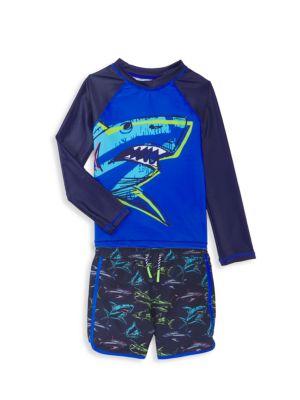 Little Boy's 2-Piece Rashguard & Bottoms Set商品第1张图片规格展示