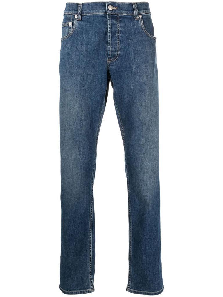 商品Alexander McQueen|ALEXANDER MCQUEEN Cotton denim jeans,价格¥3349,第1张图片