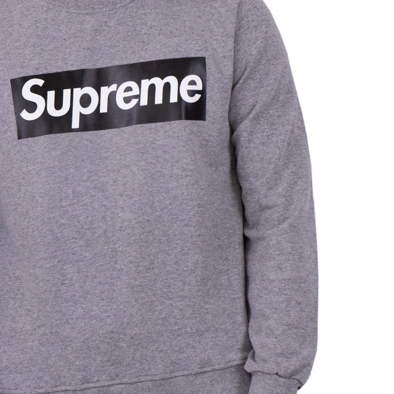 Supreme 男士logo灰色圆领上衣 SUFE1004 商品