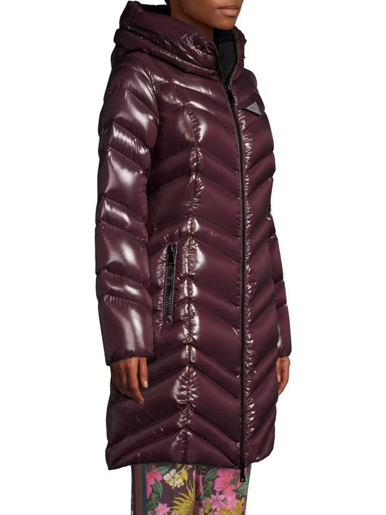 商品Moncler|Moncler - Fulmar Chevron Fur-Trim Hooded Coat,价格¥15263,第3张图片详细描述