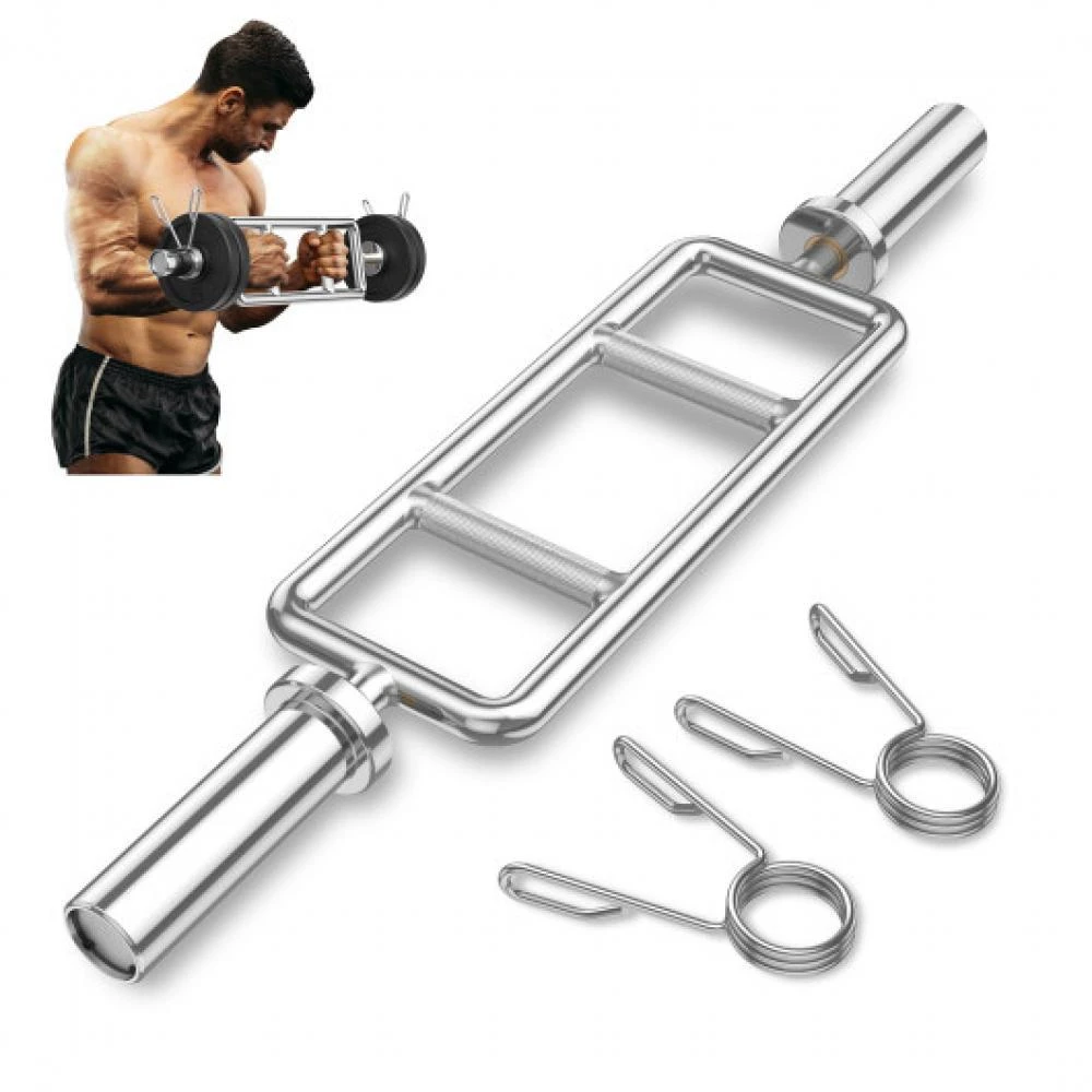 商品Hivvago|700 LBS Olympic Triceps Bar with Knurled Handles for Squats  Deadlifts  Shrugs,价格¥1102,第4张图片详细描述