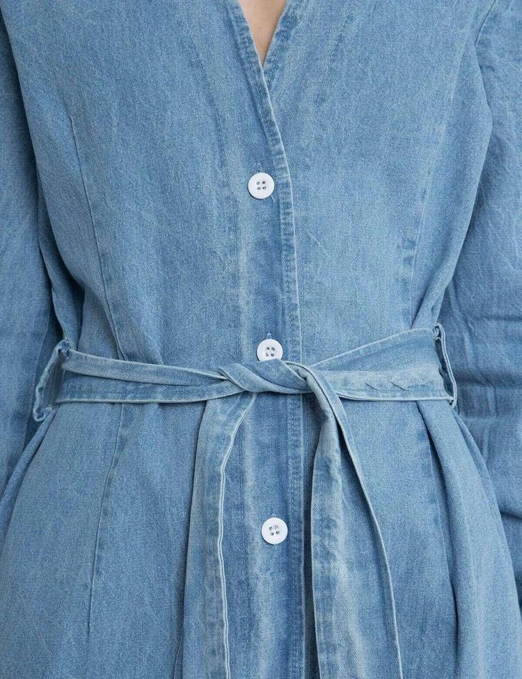 Denim Midi Belted Button Dress 商品
