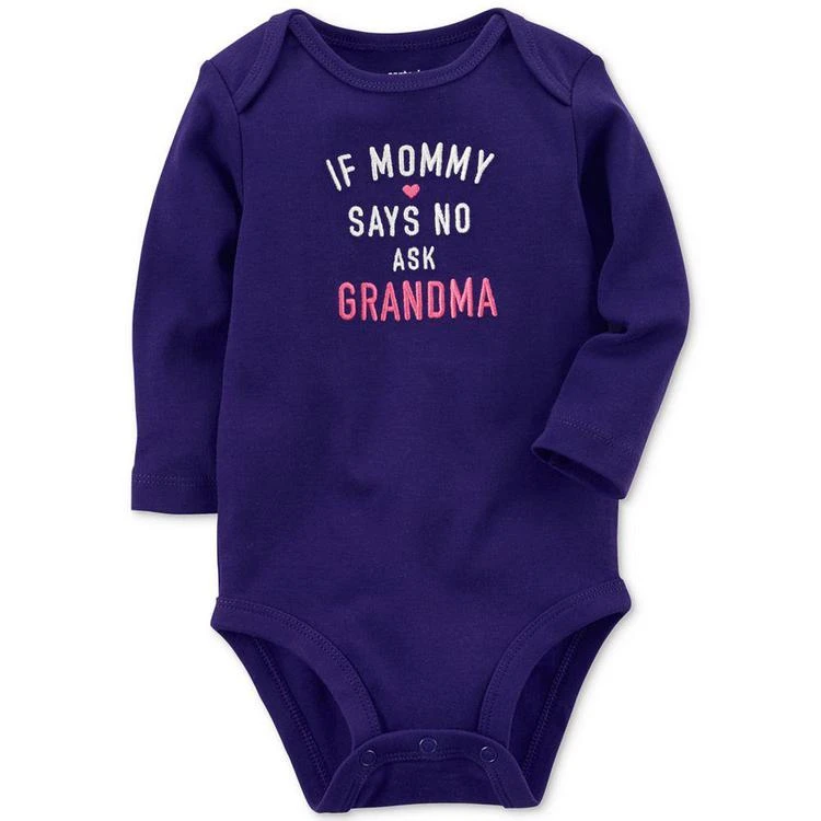 商品Carter's|Ask Grandma Cotton Bodysuit, Baby Girls (0-24 months),价格¥45,第1张图片