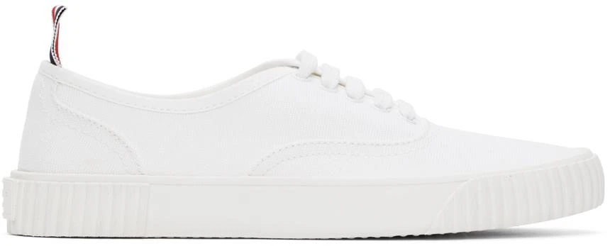 商品Thom Browne|White Heritage Vulcanized Sneaker,价格¥3822,第1张图片