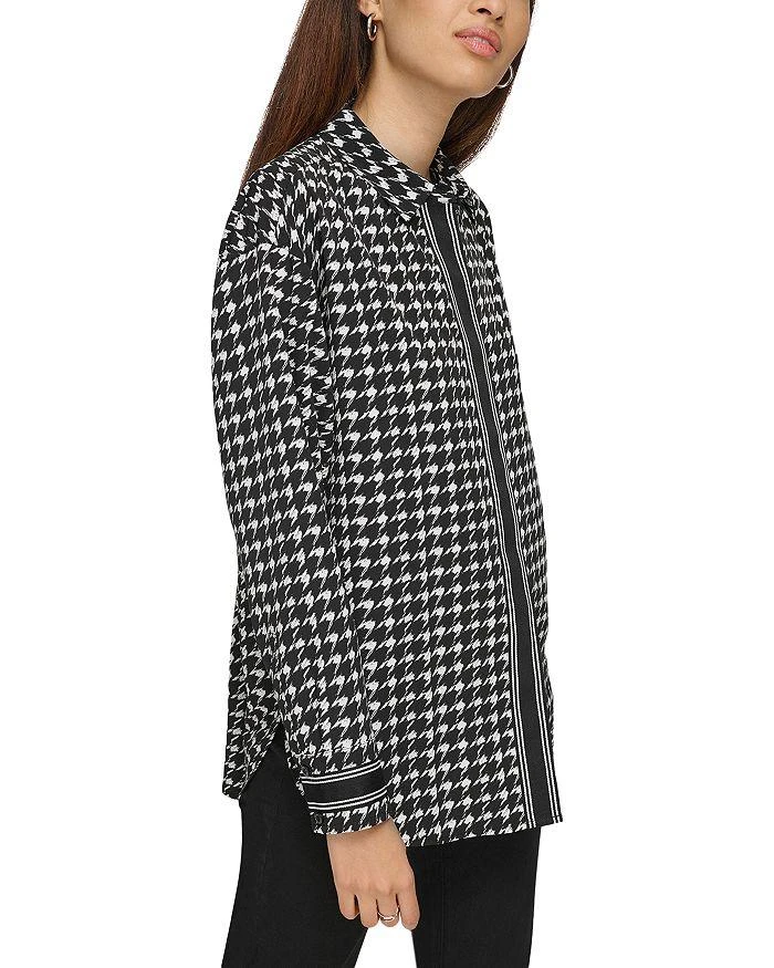 商品Karl Lagerfeld Paris|Houndstooth Print Blouse,价格¥312,第3张图片详细描述