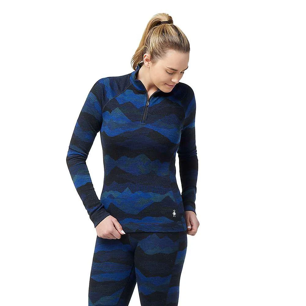 商品SmartWool|Smartwool Women's Classic Thermal Merino Base Layer Pattern 1/4 Zip Top,价格¥574,第5张图片详细描述