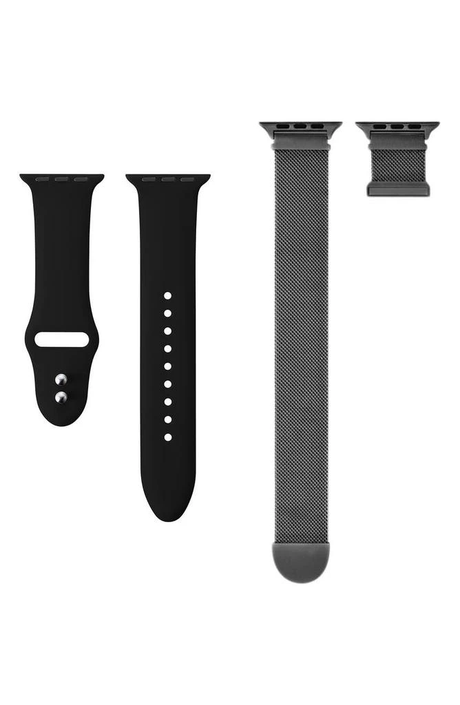 商品The Posh Tech|Assorted 2-Pack Silicone & Stainless Steel Apple Watch® Watchbands,价格¥190,第2张图片详细描述