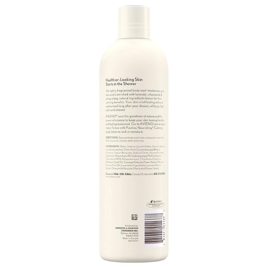 商品Aveeno|Positively Nourishing Calming Lavender Body Wash Calming Lavender, Chamomile + Ylang Ylang,价格¥76,第2张图片详细描述