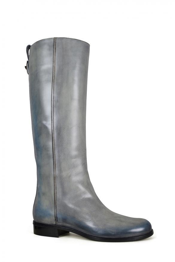 商品Fendi|Gray leather boots - Shoe size: 36,价格¥3123,第5张图片详细描述