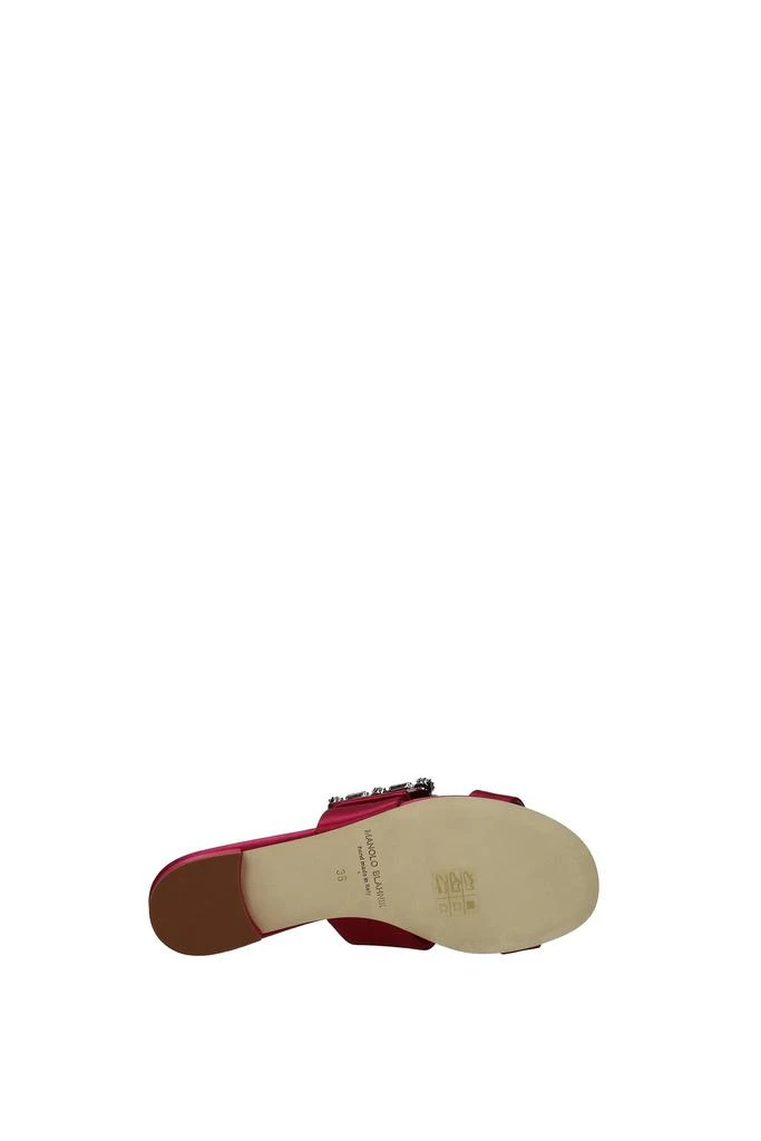 商品Manolo Blahnik|Slippers and clogs Satin Fuchsia Dark Pink,价格¥3463,第5张图片详细描述