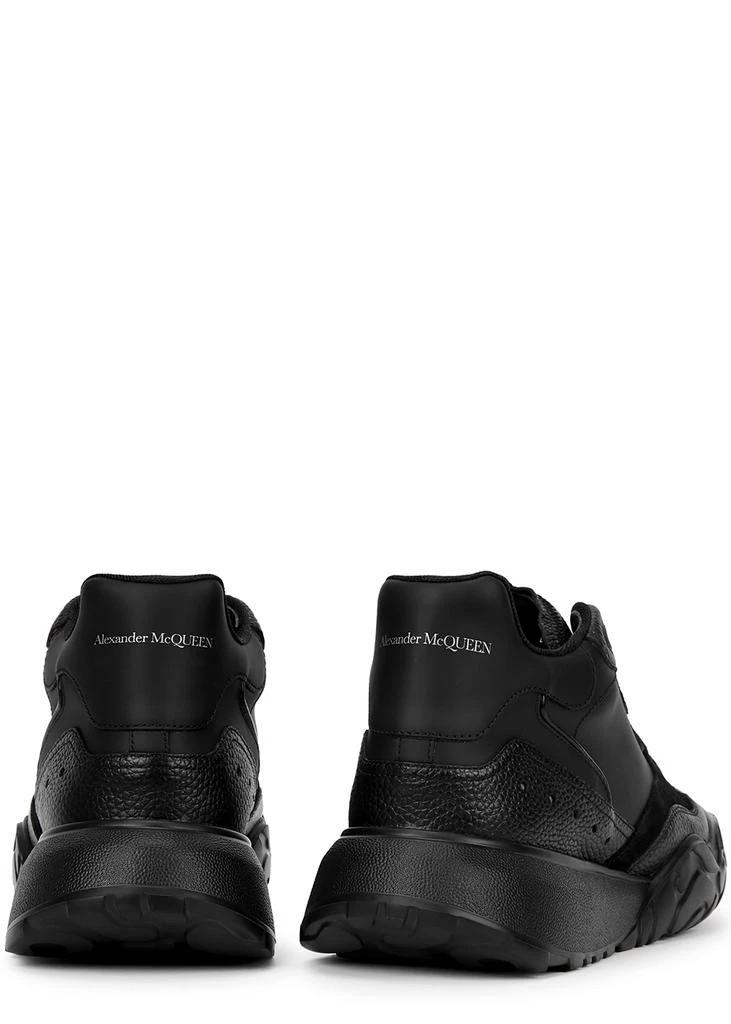 商品Alexander McQueen|Court black panelled leather sneakers,价格¥2401,第3张图片详细描述