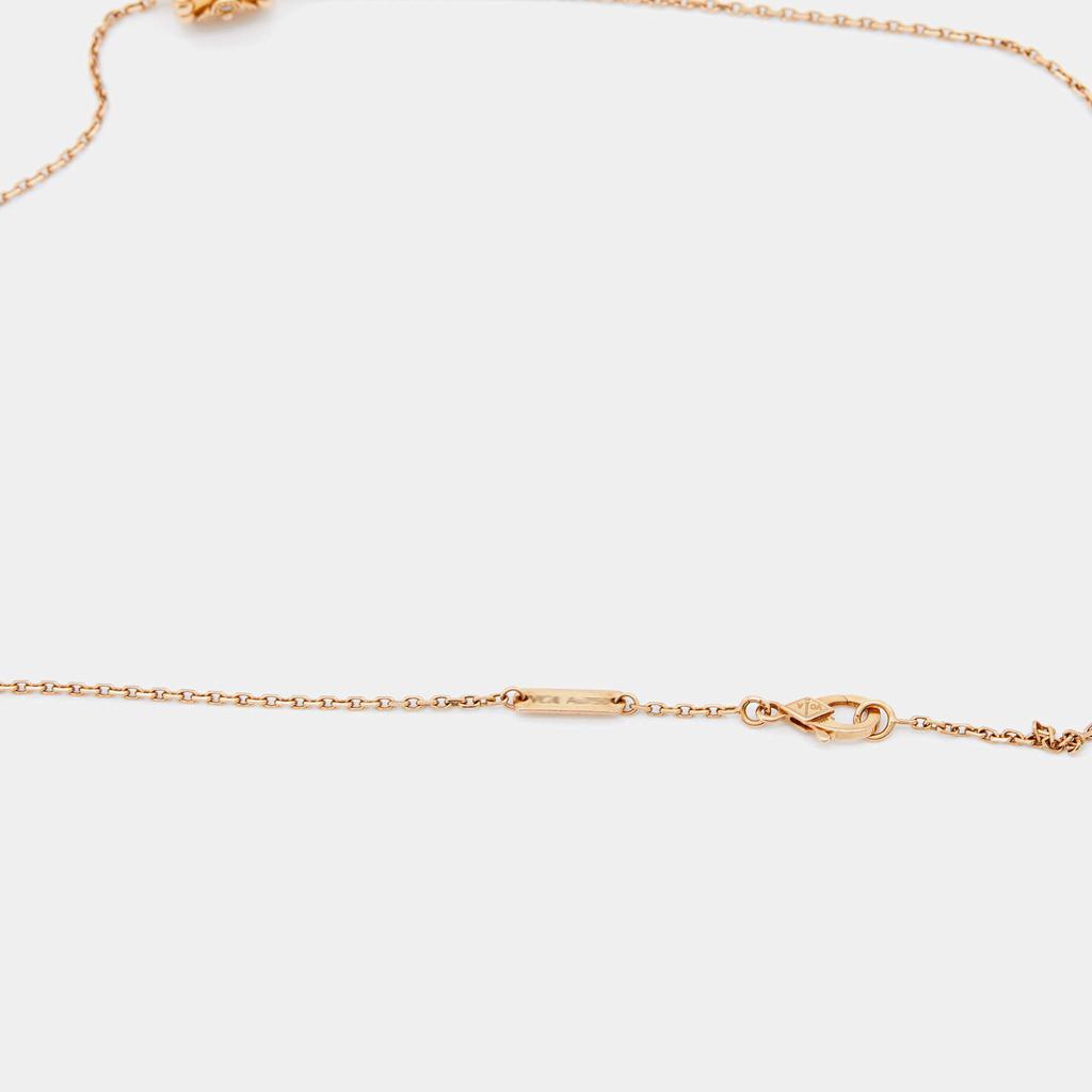 商品[二手商品] Van Cleef & Arpels|Van Cleef & Arpels Perlée Clover Diamonds 18k Rose Gold Pendant Necklace,价格¥25216,第7张图片详细描述