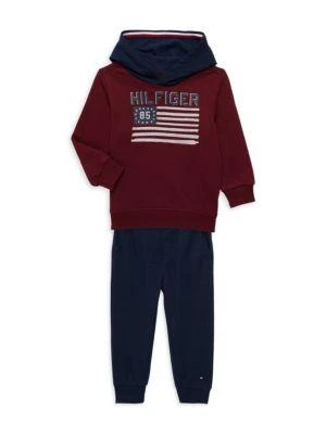 商品Tommy Hilfiger|Little Boy’s Colorblock Hoodie & Joggers Set,价格¥160,第1张图片