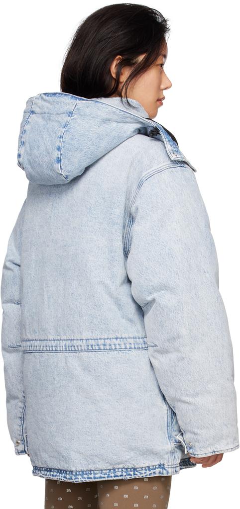 Blue Extreme Puffer Denim Jacket商品第3张图片规格展示