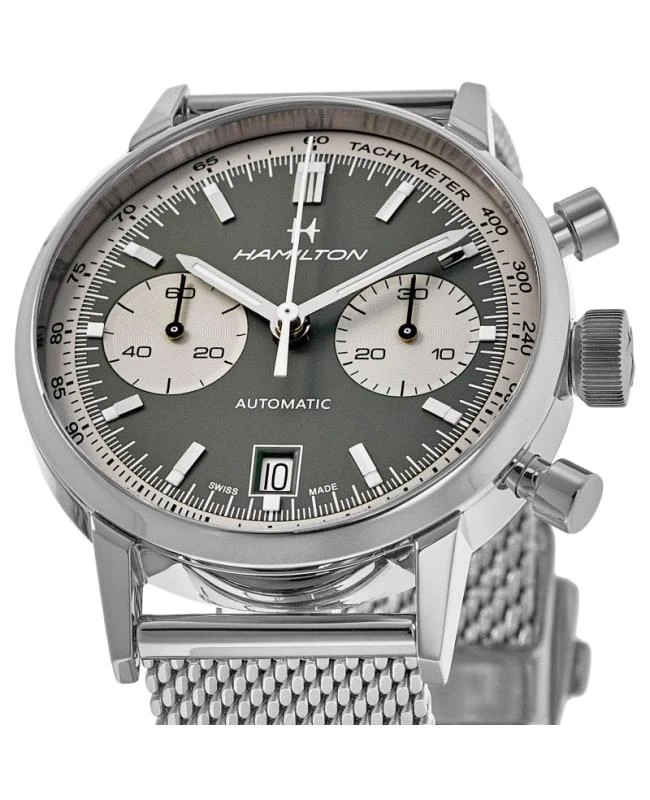 商品Hamilton|Hamilton American Classic INTRA-MATIC AUTO Green Chronograph Dial Men's Watch H38416160,价格¥12887,第2张图片详细描述