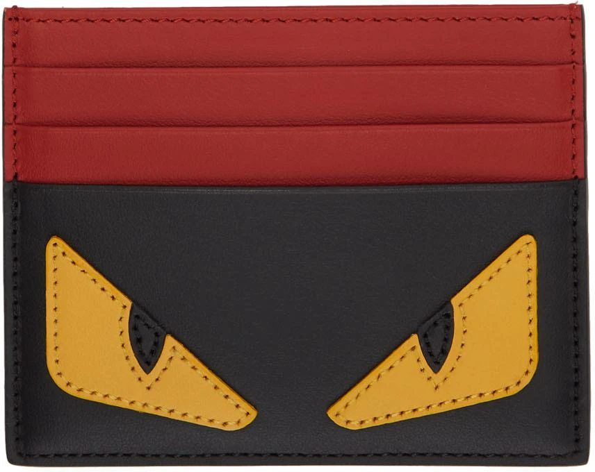 商品Fendi|Black & Red 'Bag Bugs' Card Holder,价格¥1798,第1张图片