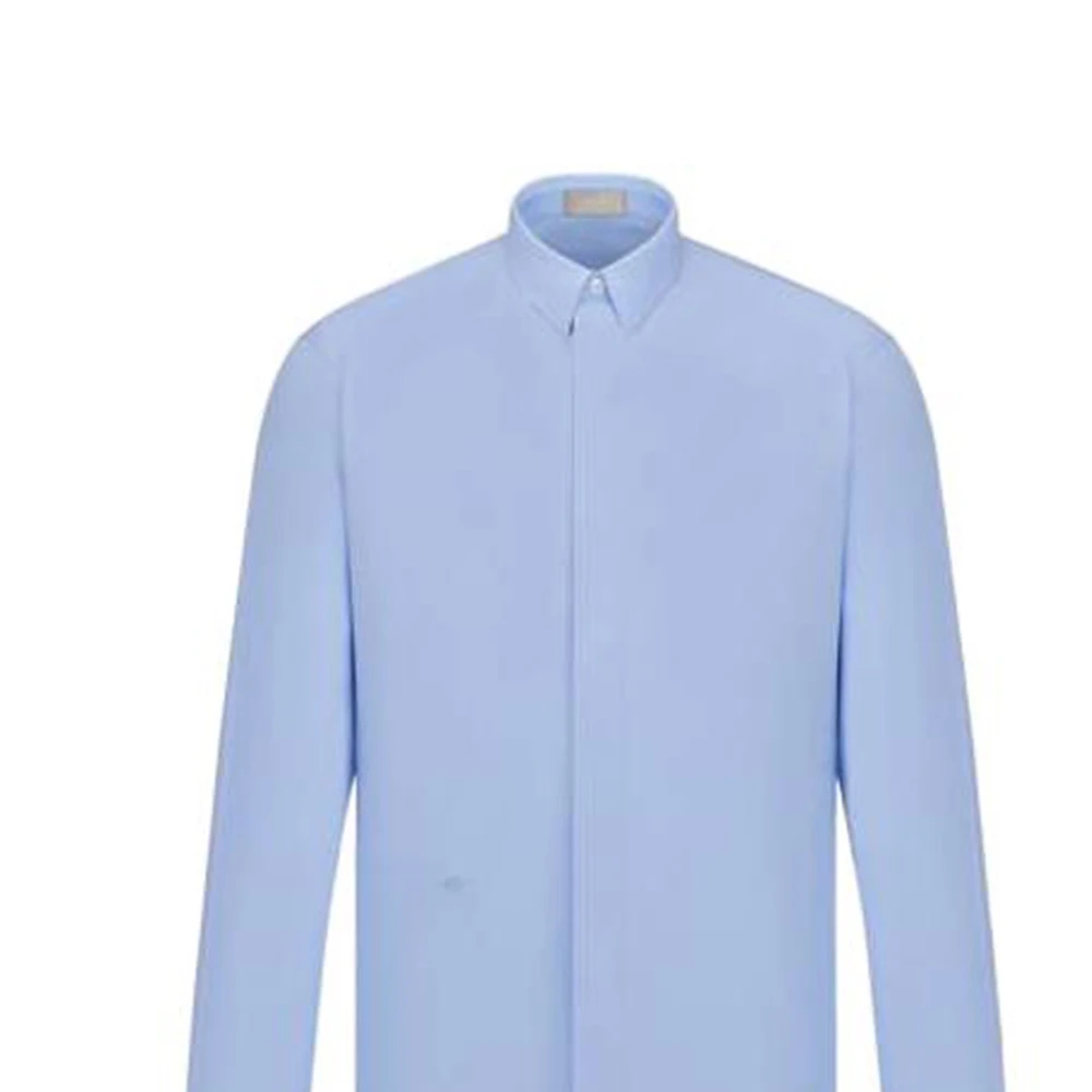 商品[国内直发] Dior|迪奥 FW22 纯色小蜜蜂刺绣单排扣长袖衬衫 男款 蓝色,价格¥3959,第4张图片详细描述