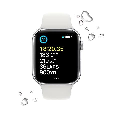 Apple Watch SE (2nd Generation) GPS 44mm Aluminum Case with Sport Band (Choose Color and Band Size)商品第4张图片规格展示