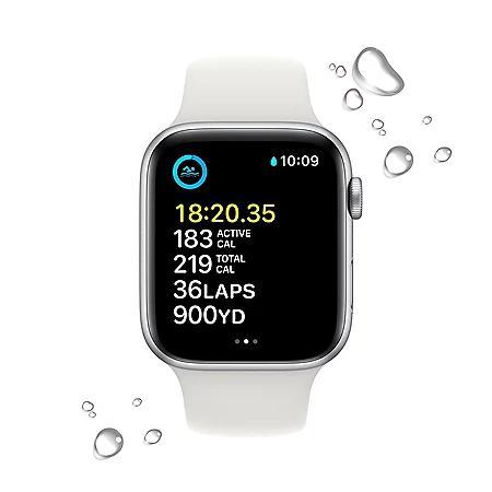 商品Apple|Apple Watch SE (2nd Generation) GPS 44mm Aluminum Case with Sport Band (Choose Color and Band Size),价格¥1989,第6张图片详细描述