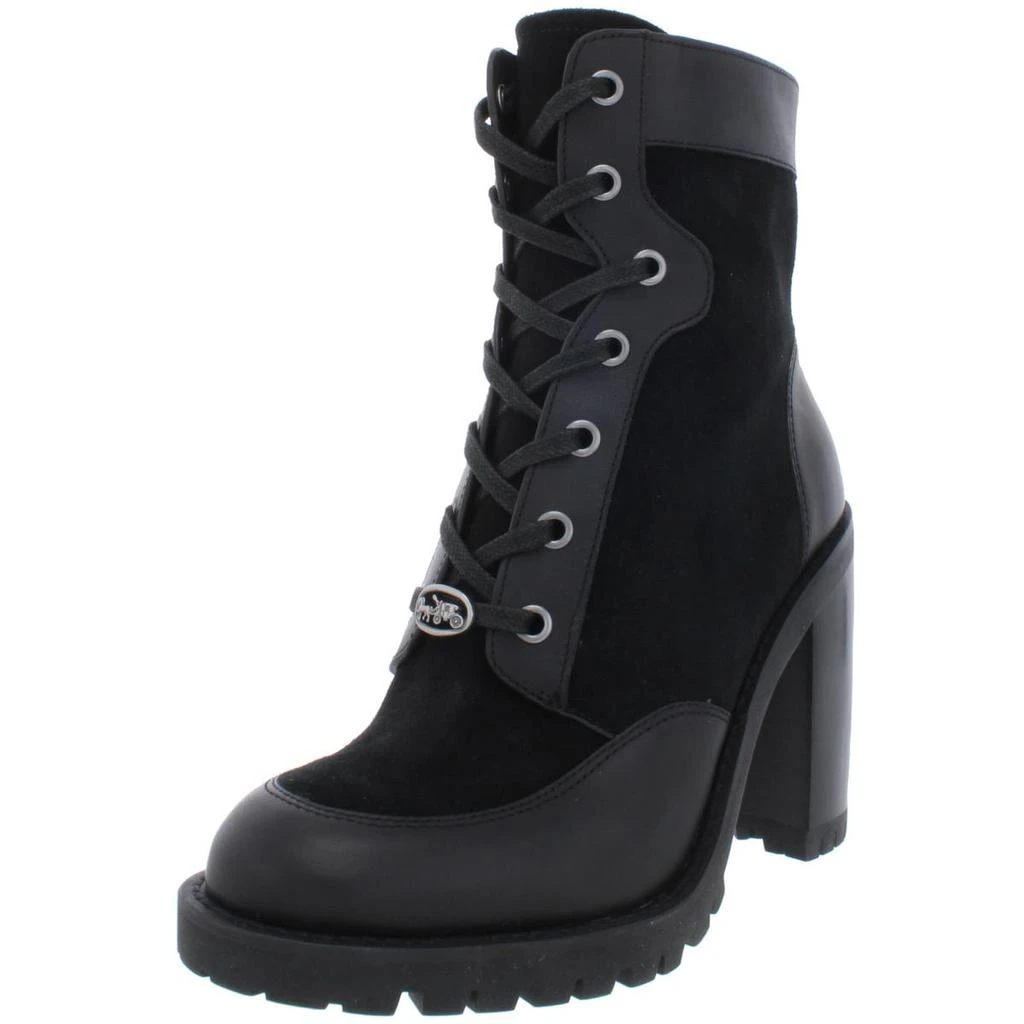 商品Coach|Coach Womens Hedy Leather Ankle Combat Boots,价格¥742,第1张图片