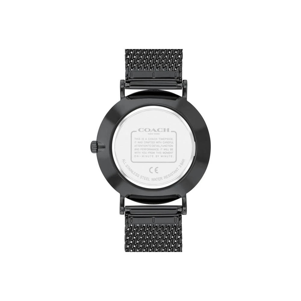 商品Coach|Women's Perry Black Stainless Steel Mesh Bracelet Watch,价格¥1315,第2张图片详细描述