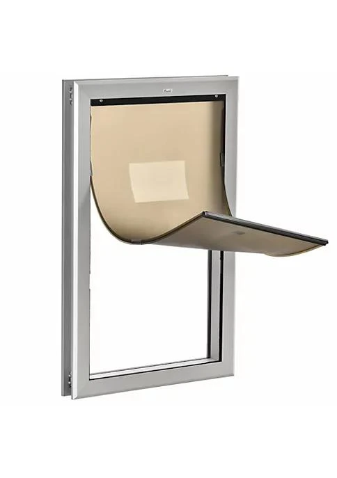 商品PawHut|2 Way Dog Door Aluminium Doggy Pet Flap For Wall Fast Installation With Magnetic Closure Locking Panel Weather Resistant Insulating Weight Limit 110 Lbs.,价格¥862,第1张图片