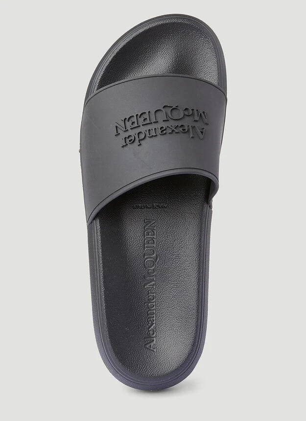 商品Alexander McQueen|Hybrid Signature Slides in Black,价格¥1454,第5张图片详细描述