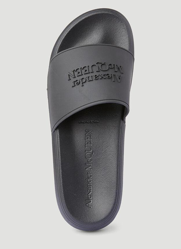 商品Alexander McQueen|Hybrid Signature Slides in Black,价格¥1246,第7张图片详细描述