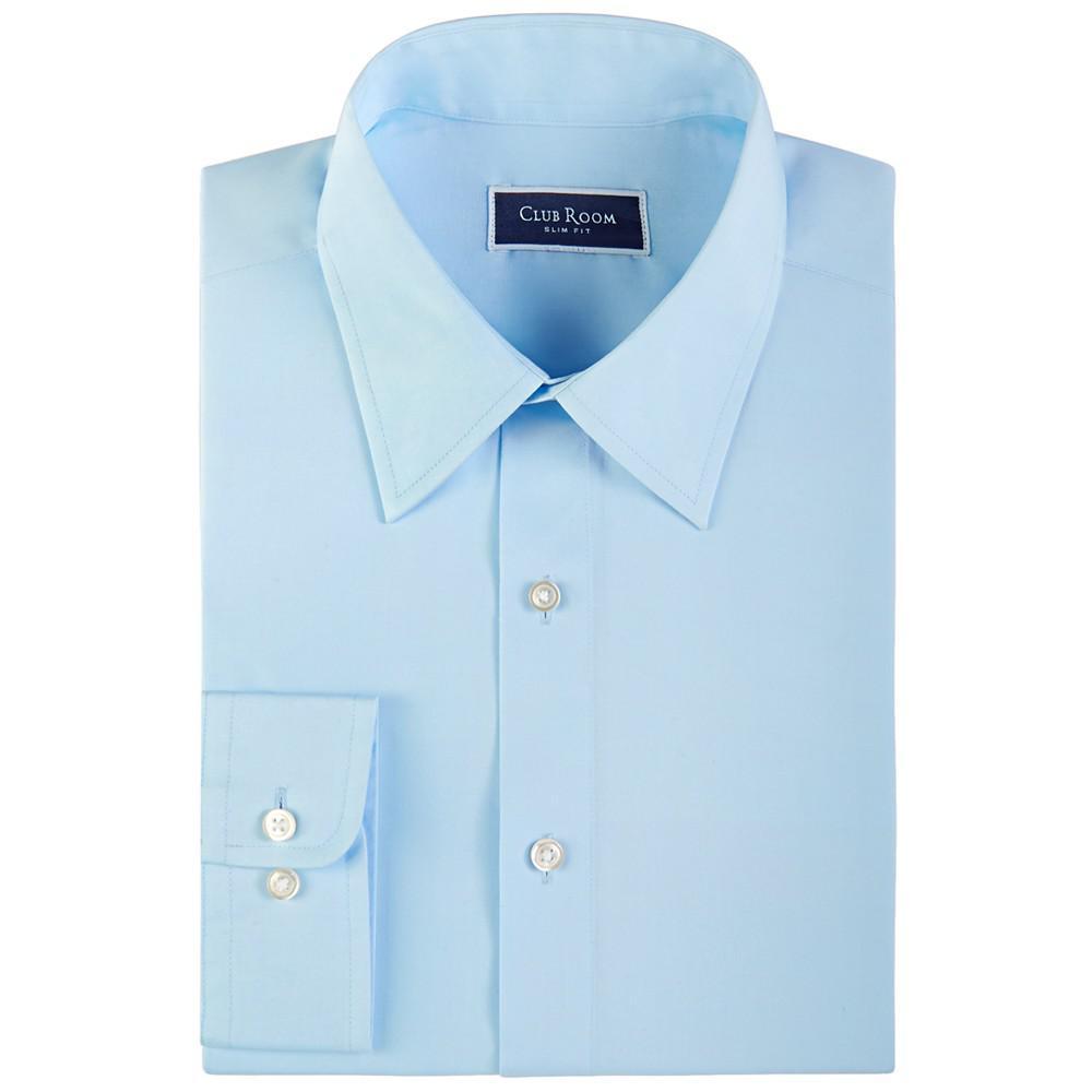 商品Club Room|Men's Slim Fit Solid Dress Shirt, Created for Macy's,价格¥132,第4张图片详细描述
