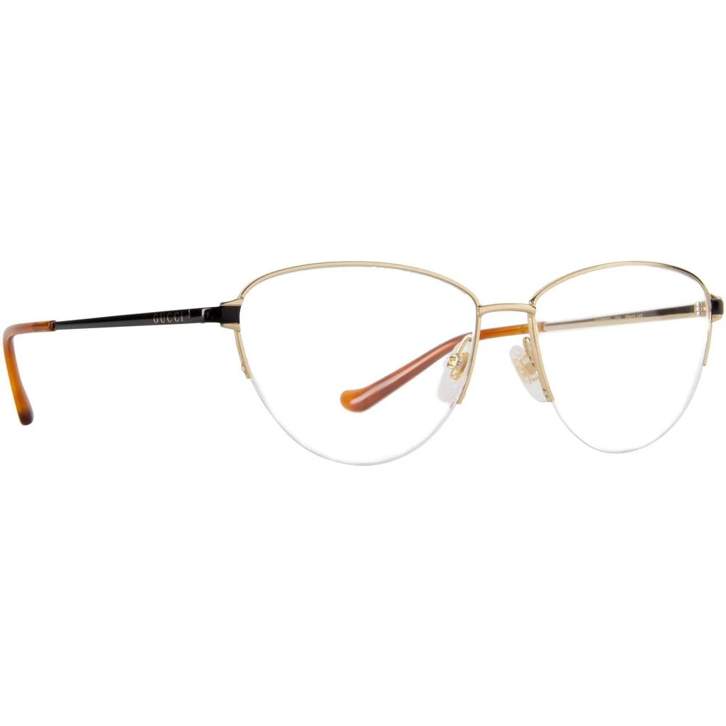 商品Gucci|Gucci Women's Eyeglasses - Gold Oval Half-Rim Metal Frame | GUCCI GG0580O 1,价格¥1252,第1张图片