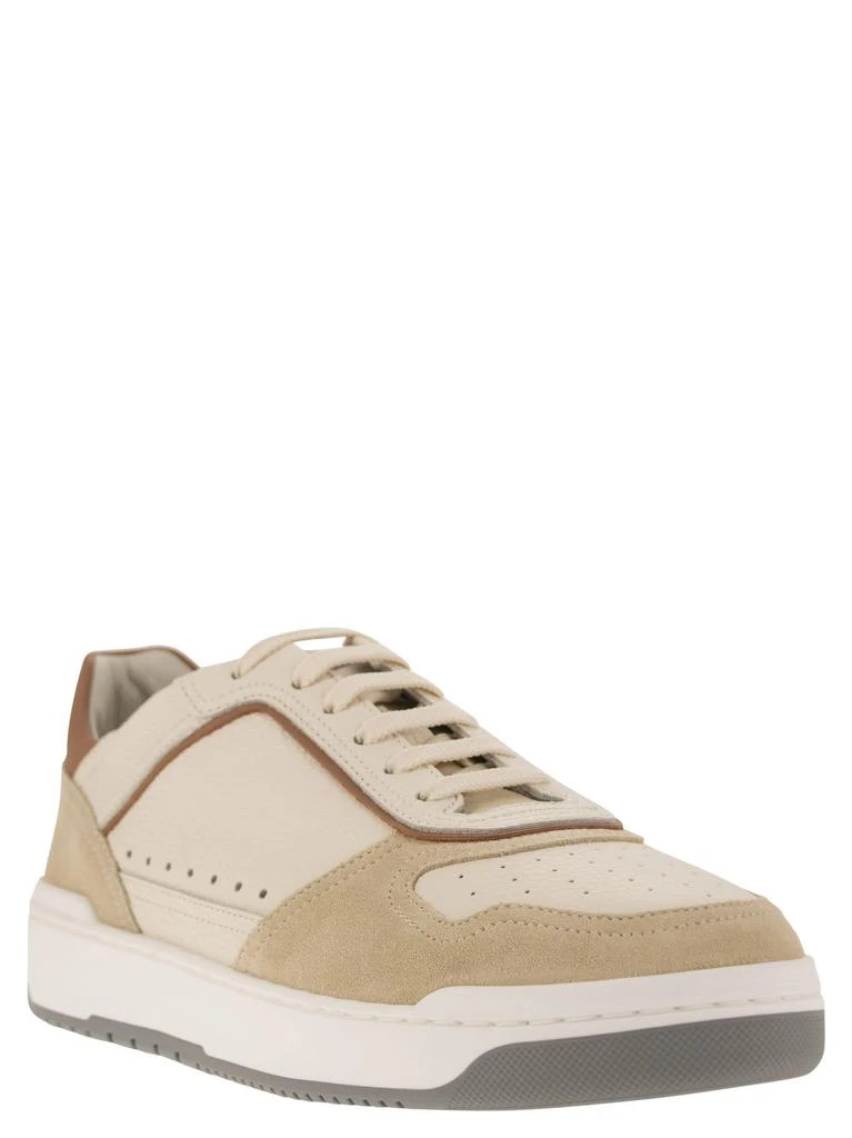 商品Brunello Cucinelli|Brunello Cucinelli Basket Trainers In Grained Calfskin And Washed Suede - Men,价格¥13542,第2张图片详细描述