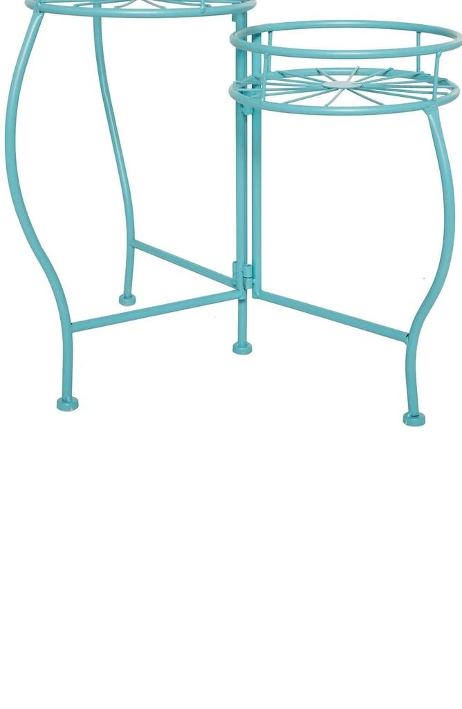 商品SONOMA SAGE HOME|Blue Metal Indoor/Outdoor Three-Tier Starburst Plant Stand,价格¥428,第4张图片详细描述